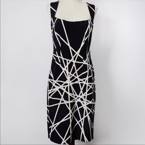 white silk sheath dress